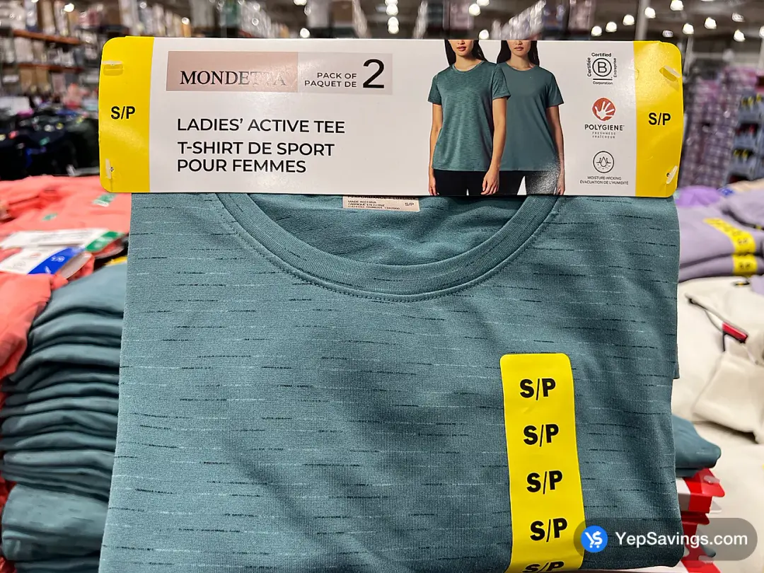 MONDETTA 2PK T - SHIRT + LADIES SIZES S - XXL - Costco Canada (ITM 1342000)
