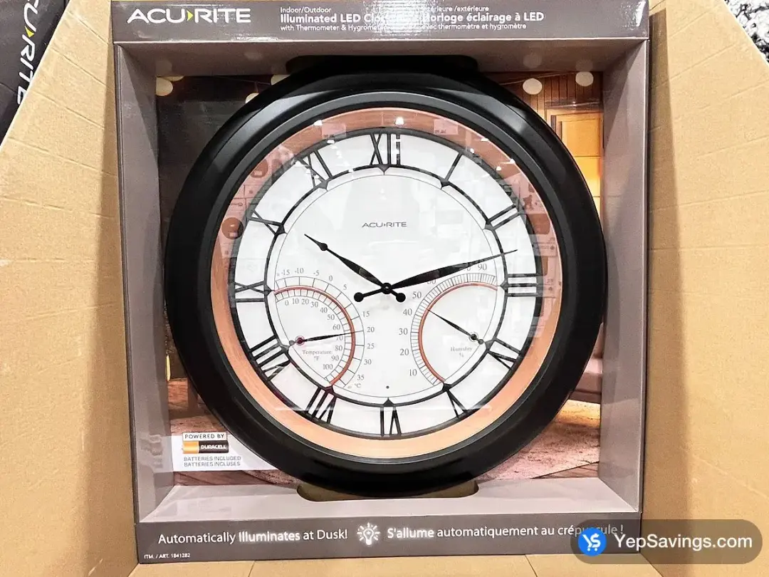 ACURITE 24" OUTDOOR CLOCK WITH TEMPERATURE - Costco Canada (ITM 1841282)