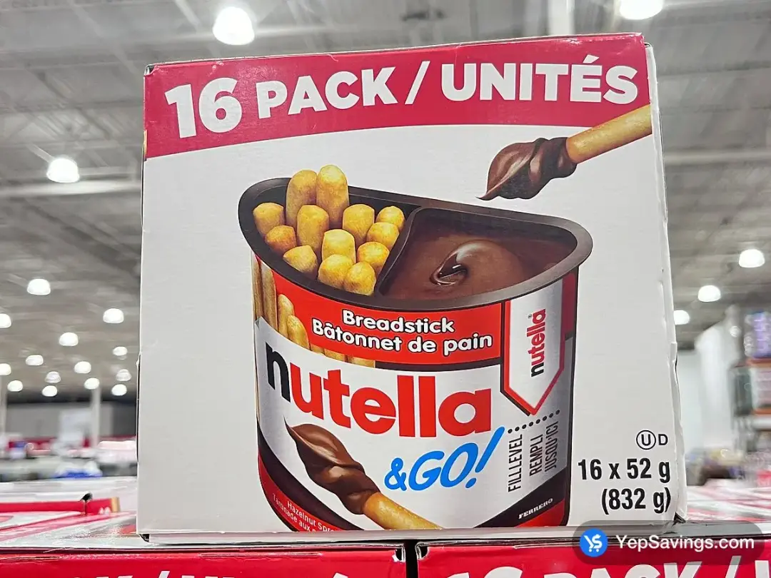 NUTELLA & GO SPREAD & BREADSTICKS 16 X 52 g - Costco Canada (ITM 1218715)