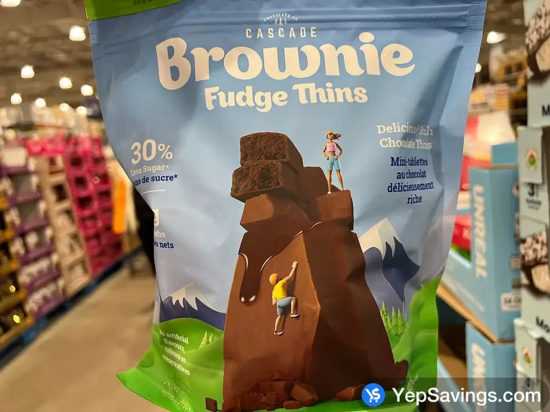CASCADE BROWNIE FUDGE THINS 480 g - Costco Canada (ITM 1713958)