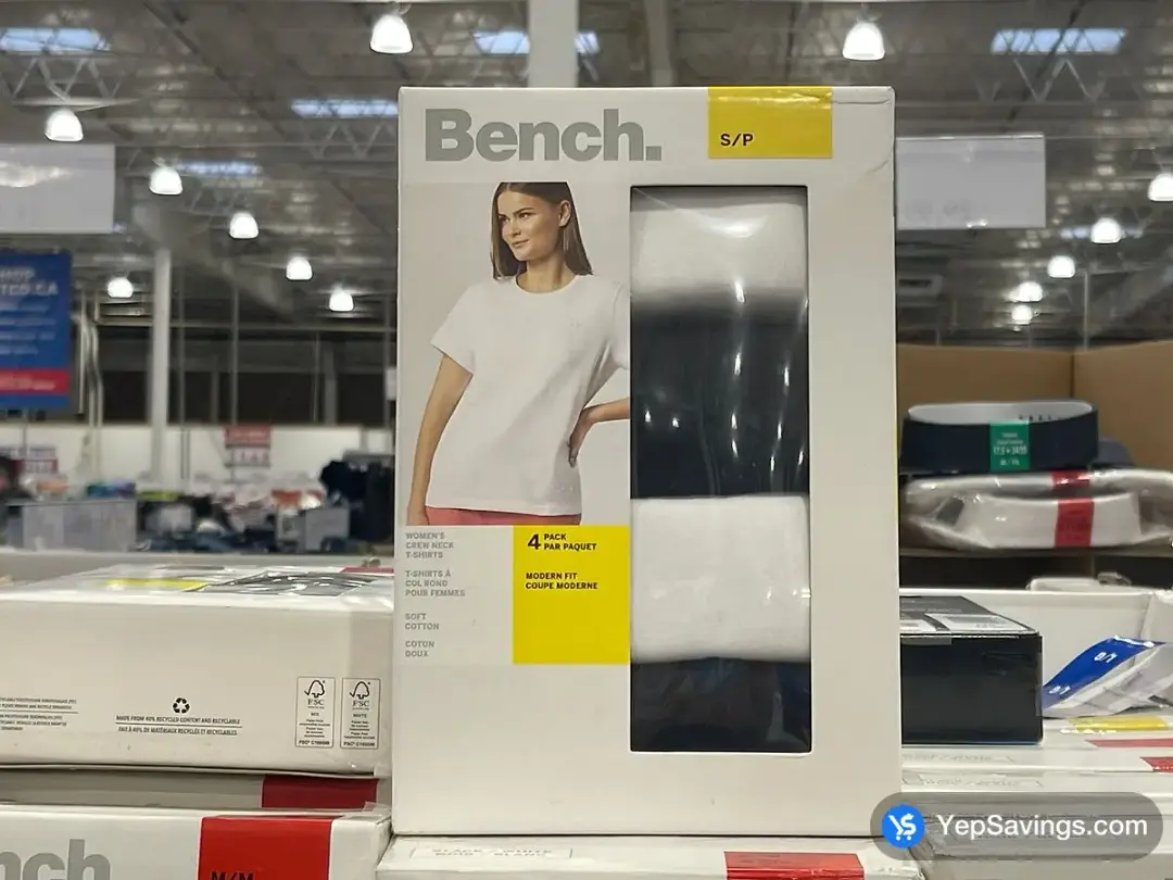 BENCH CREW TSHIRT 4PK +LADIES SIZES S-XL - Costco Canada (ITM 1388880)