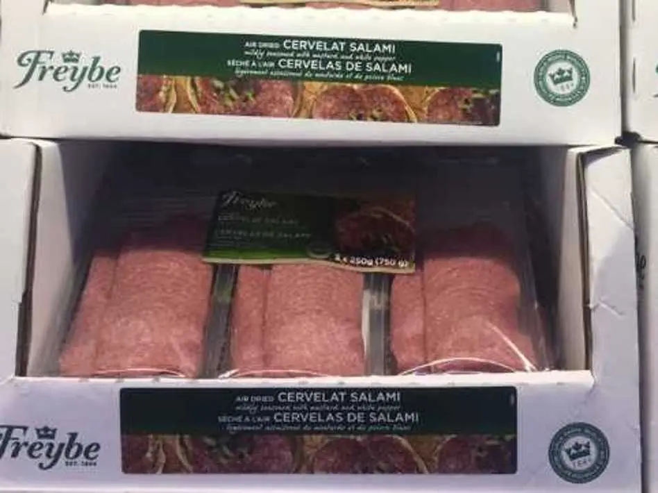 FREYBE SLICED CERVELAT SALAMI 3 X 250 G - Costco Canada (ITM 1123546)