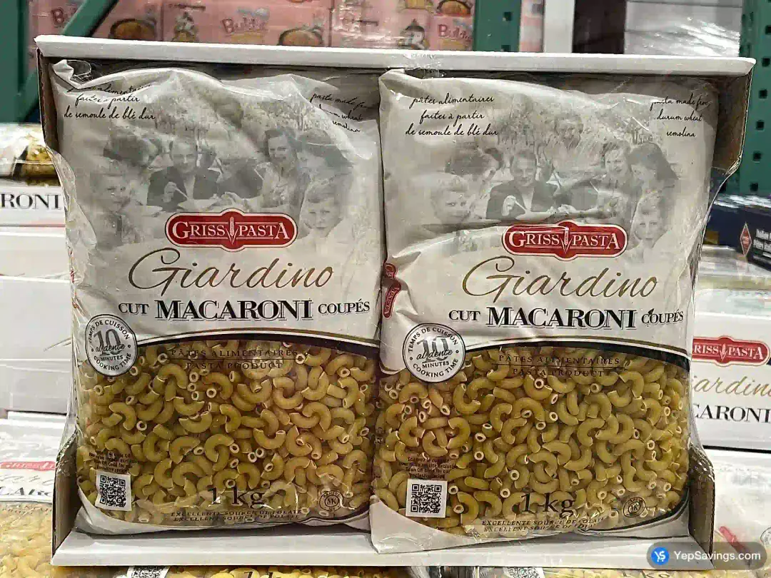 GIARDINO MACARONI 4 x 1 kg - Costco Canada (ITM 1133664)