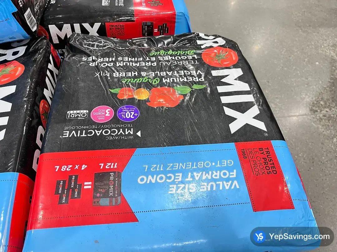 PROMIX ORGANIC VEGETABLE & HERB MIX 112L BALE / 18.1KG - Costco Canada (ITM 1047015)