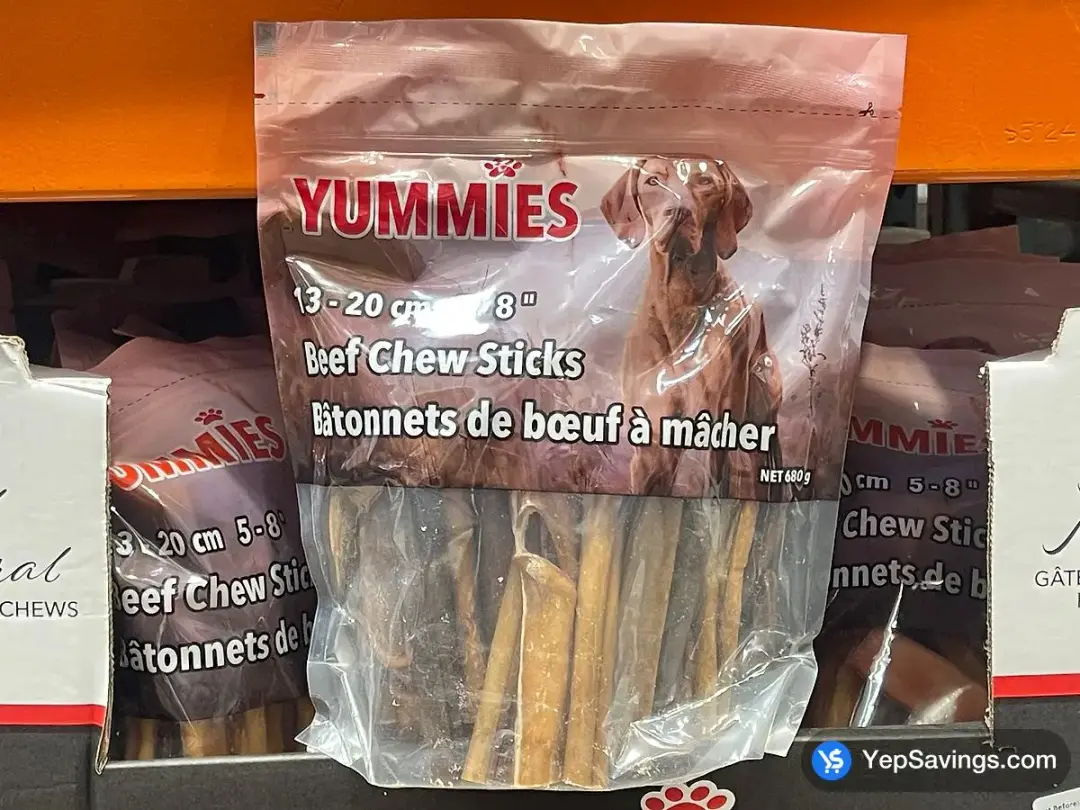 YUMMIES BEEF CHEW STICKS 680 g - Costco Canada (ITM 1233255)