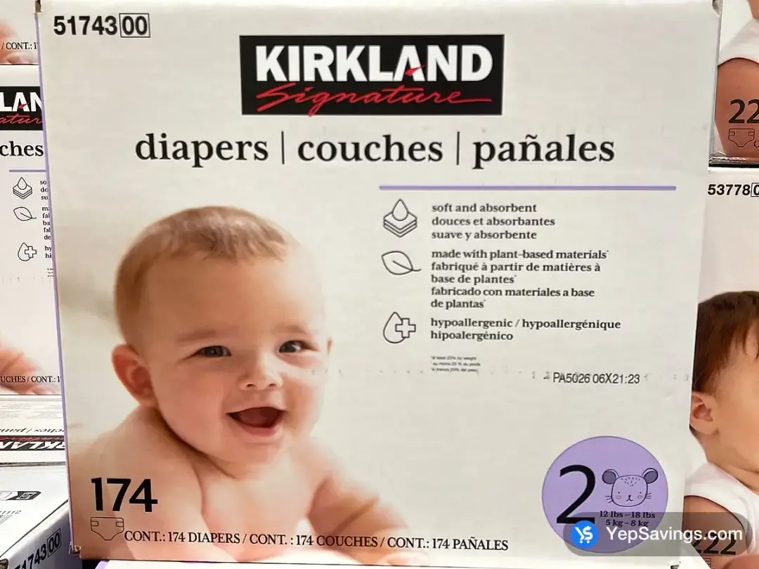 KIRKLAND SIGNATURE DIAPERS SIZE 2 PACK OF 174 - Costco Canada (ITM 4111112)