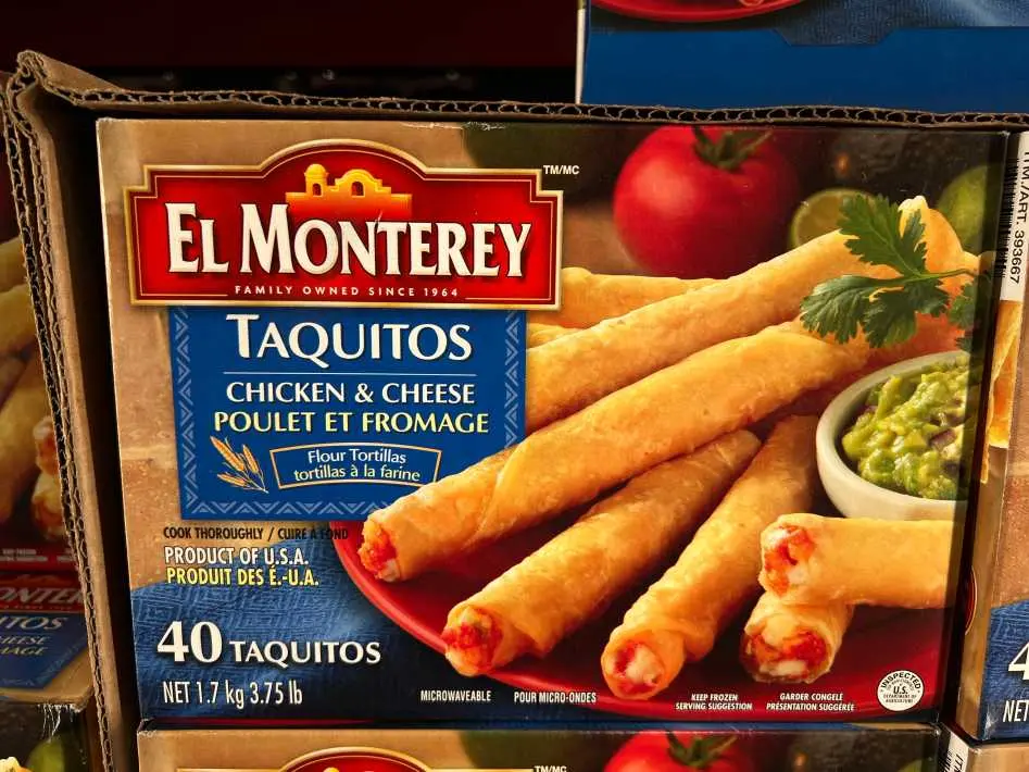 EL MONTEREY CHICKEN TAQUITOS 1.7 kg - Costco Canada (ITM 393667)