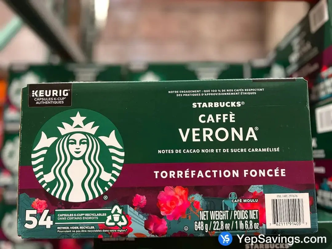 STARBUCKS CAFE VERONA K-CUPS 54 COUNT - Costco Canada (ITM 297676)