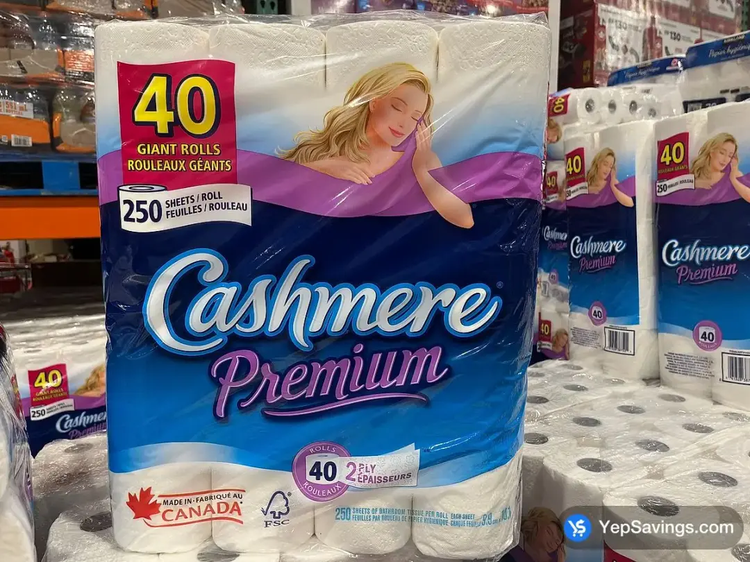 CASHMERE PREMIUM 2 PLY BATHROOM TISSUE 40 x 250 sheets - Costco Canada (ITM 1424970)