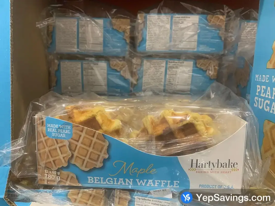 HARTYBAKE MAPLE BELGIAN WAFFLES 780 g - Costco Canada (ITM 1657983)