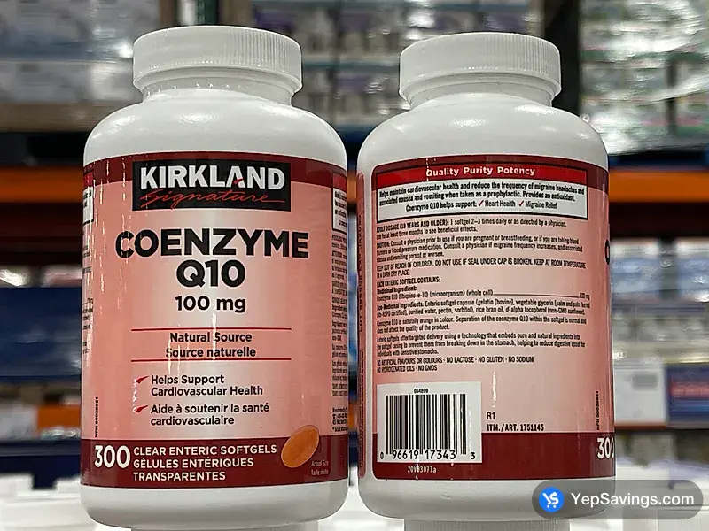 Costco KIRKLAND SIGNATURE COENZYME Q10 100 MG 300 SOFTGELS