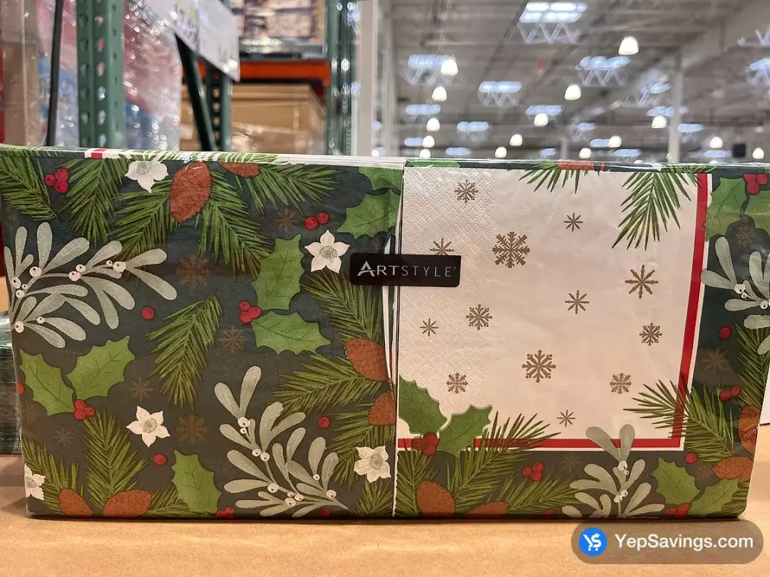 ARTSTYLE 3PLY HOLIDAY NAPKINS 130 PACK 15.67x15.63 " - Costco Canada (ITM 41464)