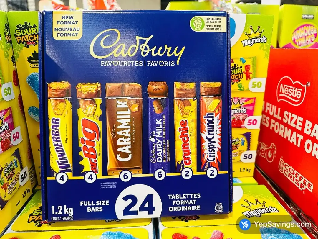 CADBURY VARIETY CHOCOLATE BARS 24 PACK - Costco Canada (ITM 3308266)
