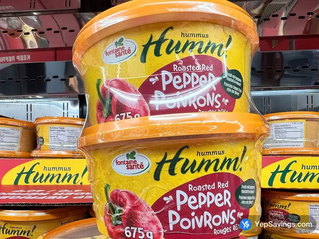 FONTAINE SANTE ROASTED RED PEPPER HUMMUS 2 x 675 g - Costco Canada (ITM 1240154)
