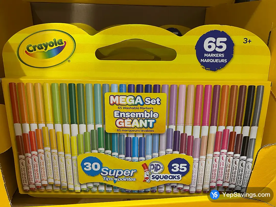 CRAYOLA MEGA SET 65 WASHABLE MARKERS - Costco Canada (ITM 2427213)