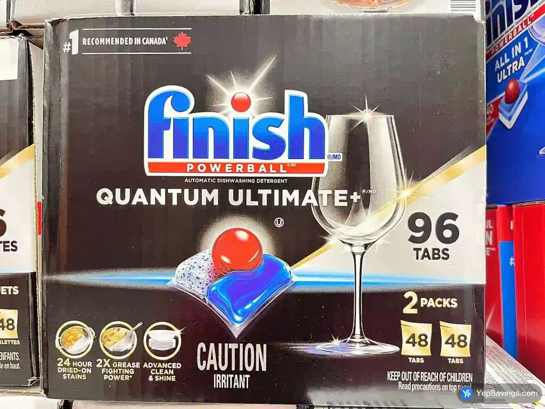 FINISH QUANTUM + DISHWASHER DETERGENT PACK OF 96 - Costco Canada (ITM 4254845)