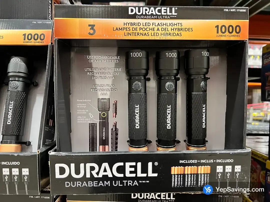 DURACELL HYBRID LED FLASHLIGHT 3 PK - Costco Canada (ITM 1718596)