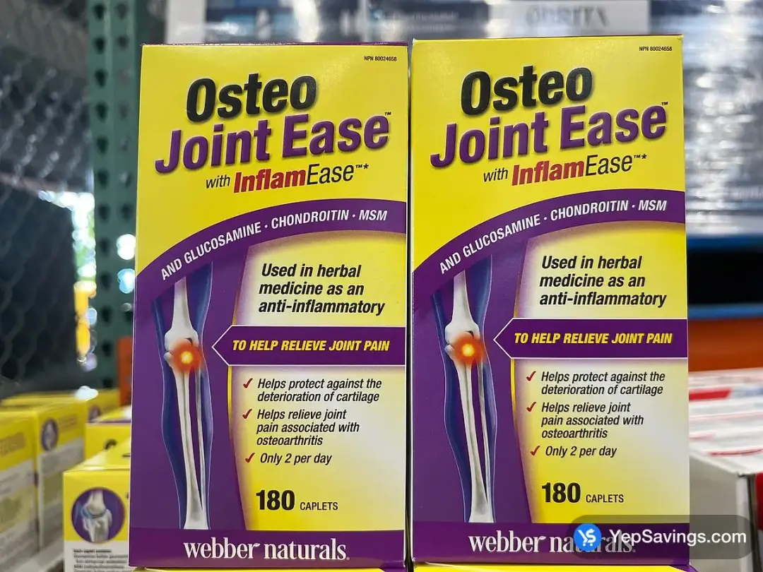 WEBBER NATURALS OSTEO JOINT EASE 180 CAPLETS - Costco Canada (ITM 655360)