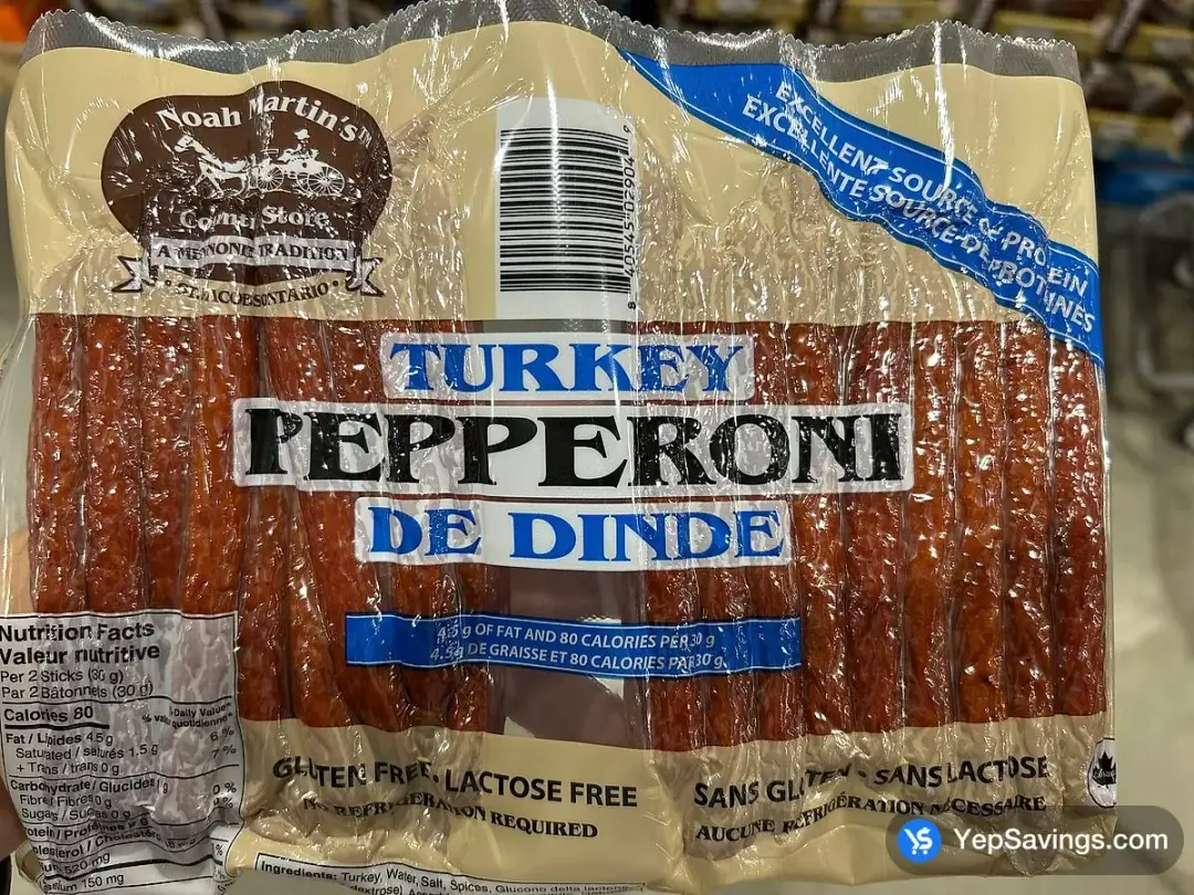 NOAH MARTIN'S TURKEY PEPPERONI 600 g - Costco Canada (ITM 1157275)