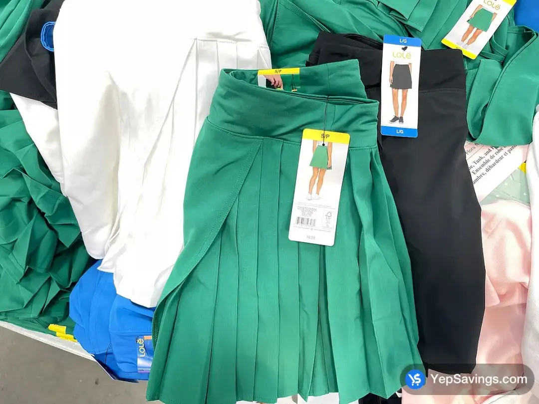 LOLE PLEATED SKORT + WOMENS SIZES XS - XL - Costco Canada (ITM 1871259)