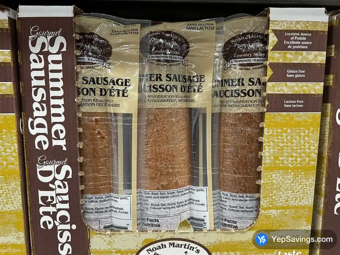 NOAH MARTIN'S SUMMER SAUSAGE 750 g - Costco Canada (ITM 1103947)