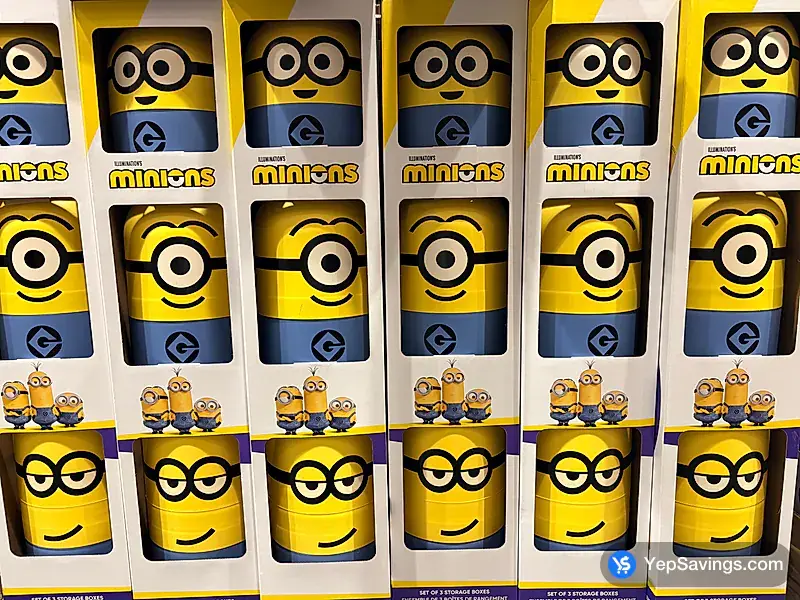 Costco MINIONS STORAGE CONTAINERS PACK OF 3