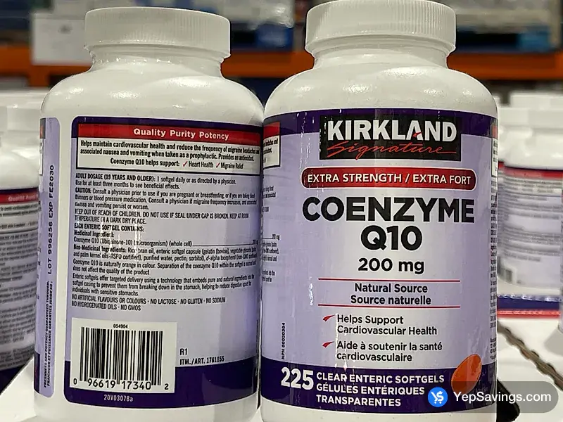 Costco KIRKLAND SIGNATURE COENZYME Q10 200MG 225 SOFTGELS