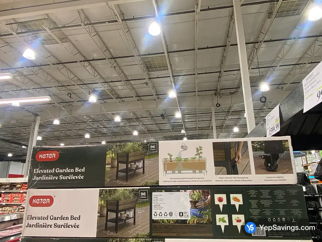 DECO GARDEN BED WITH WHEELS 115cm x 48cm x 20cm - Costco Canada (ITM 1006842)