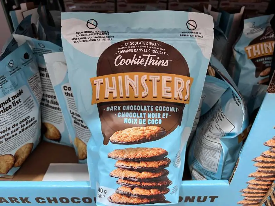 THINSTERS DARK CHOCOLATE COCONUT 510 g - Costco Canada (ITM 1259991)