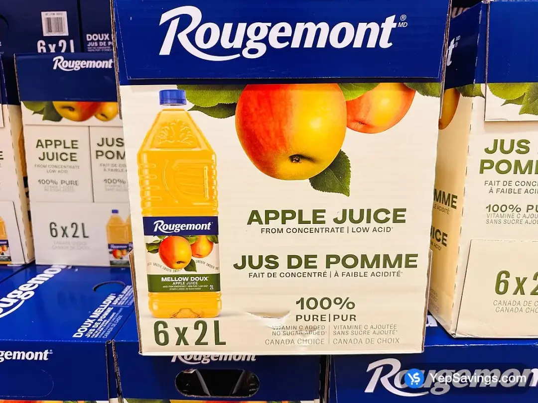 ROUGEMONT APPLE JUICE 6 x 2 L - Costco Canada (ITM 308752)