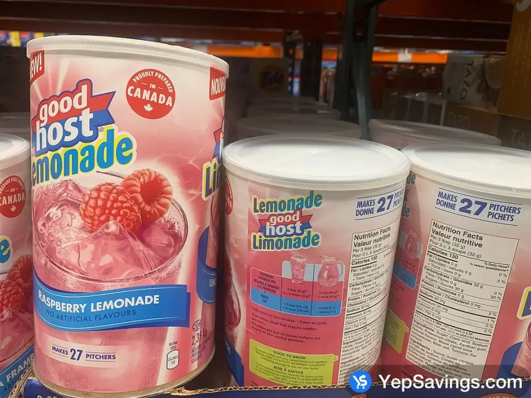 GOODHOST RASPBERRY LEMONADE 2.35 kg - Costco Canada (ITM 1633765)