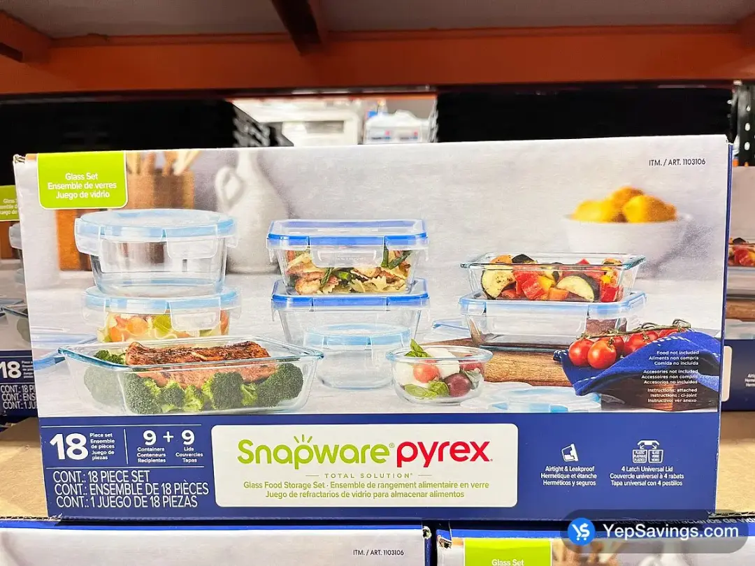 SNAPWARE GLASS FOOD STORAGE SET 18 PIECES - Costco Canada (ITM 1103106)