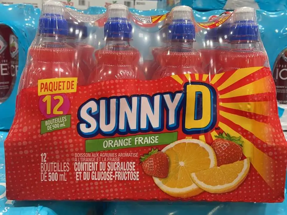 SUNNY D ORANGE-STRAWBERRY 12 x 500 ml - Costco Canada (ITM 1174664)