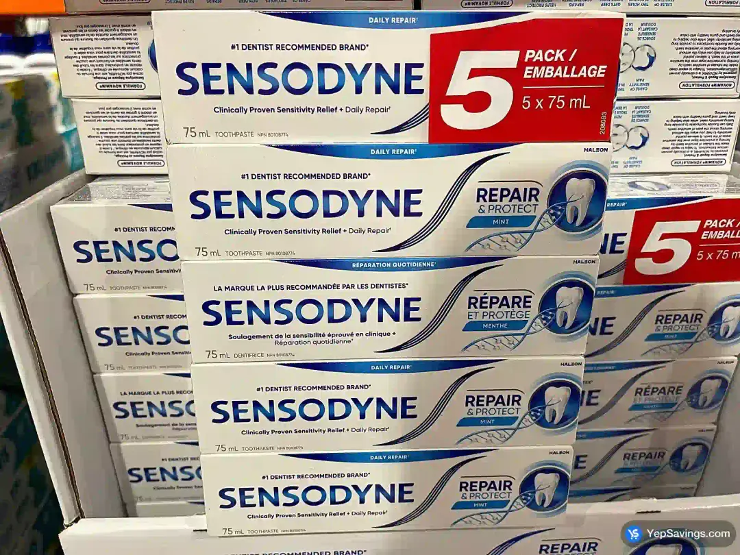 SENSODYNE TOOTHPASTE REPAIR & PROTECT 5 x 75 mL - Costco Canada (ITM 1288141)