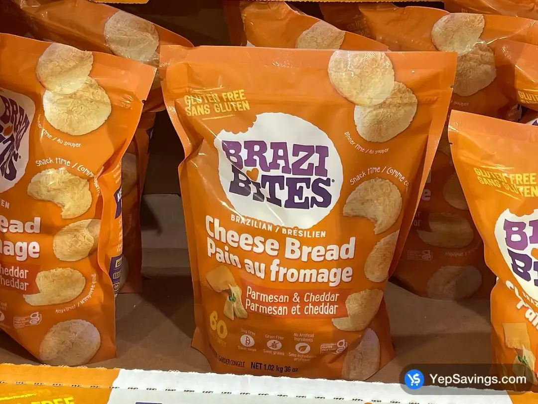 BRAZI BITES BRAZILIAN CHEESE BREAD 1.02 kg - Costco Canada (ITM 1018790)