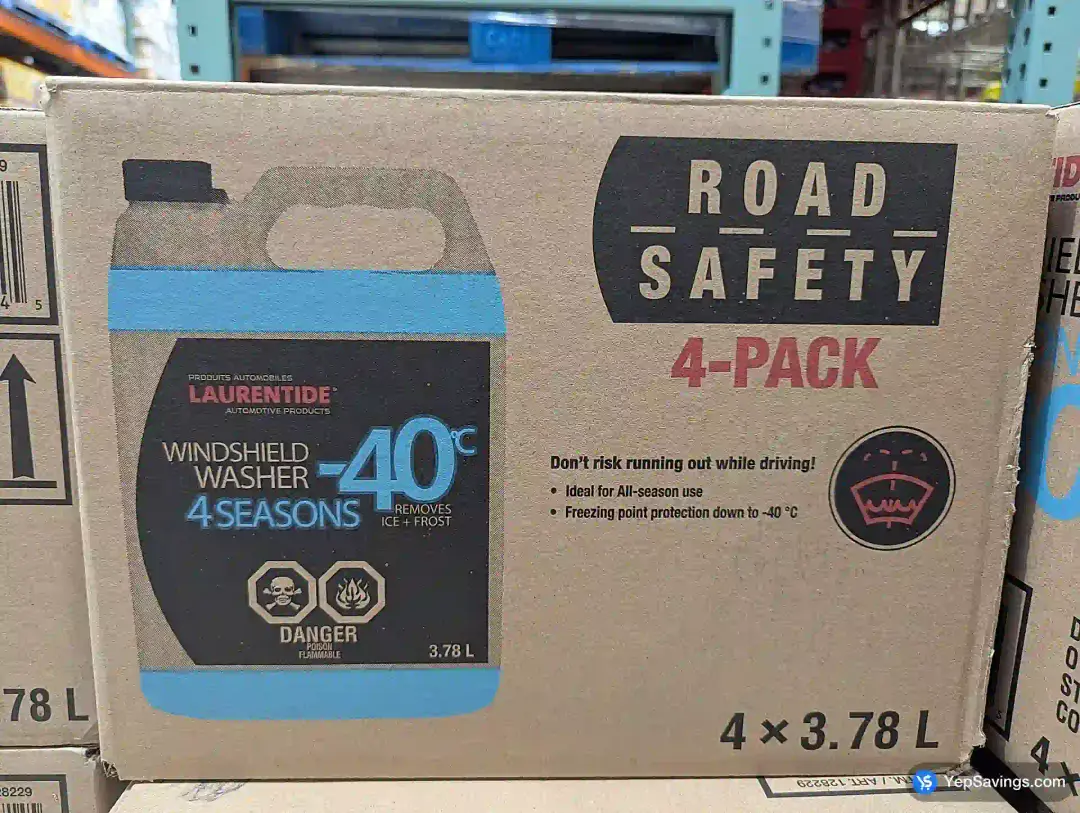 LAURENTIDE PRODUCTS -40 WINDSHIELD WASHER 4 x 3.78 L - Costco Canada (ITM 128229)
