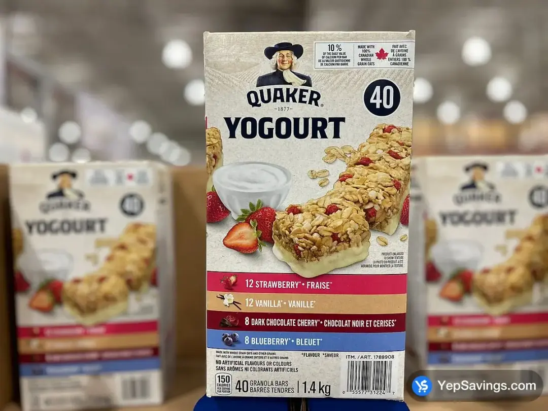QUAKER YOGURT BARS 40 x 35 g - Costco Canada (ITM 1788908)