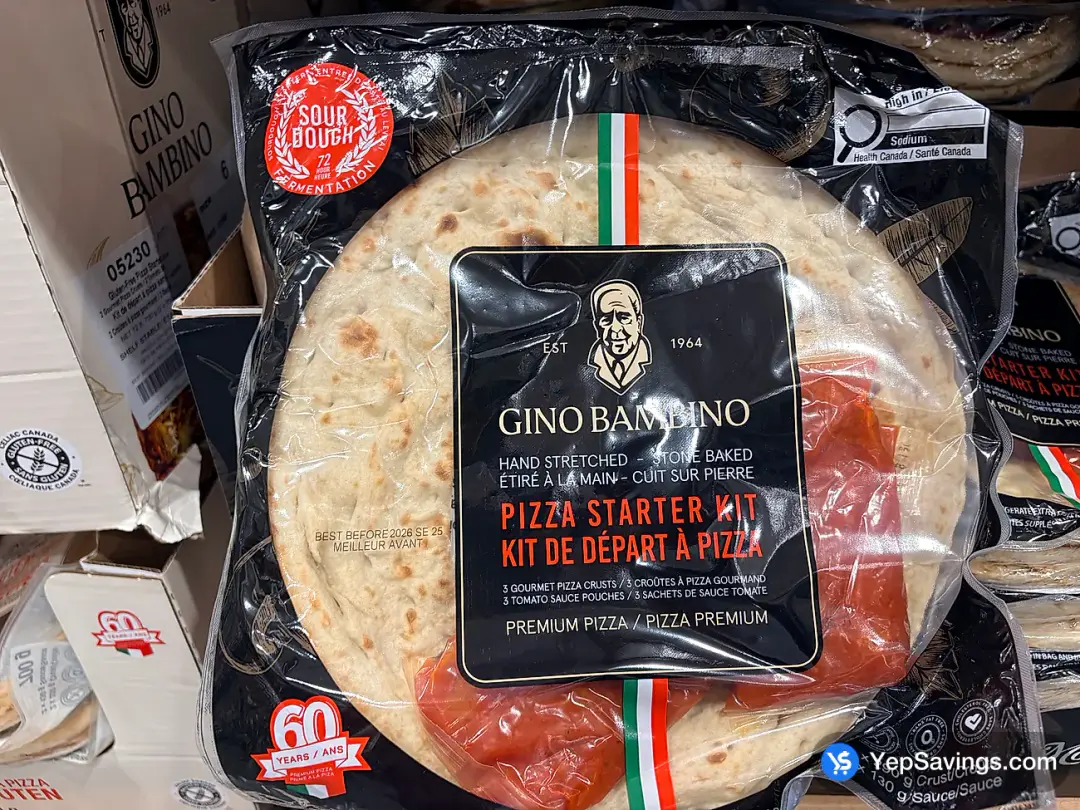 MOLINAROS GINO BAMBINO STONE BAKED PIZZA KIT 1.26 kg - Costco Canada (ITM 1083313)