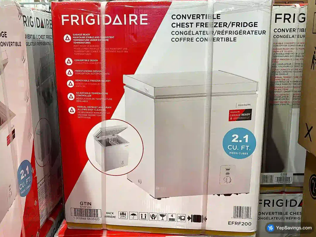 COSTCO FRIGIDAIRE 2.1 CU.FT CONVERTIBLE FREEZER OR FRIDGE (ITM 1986938)