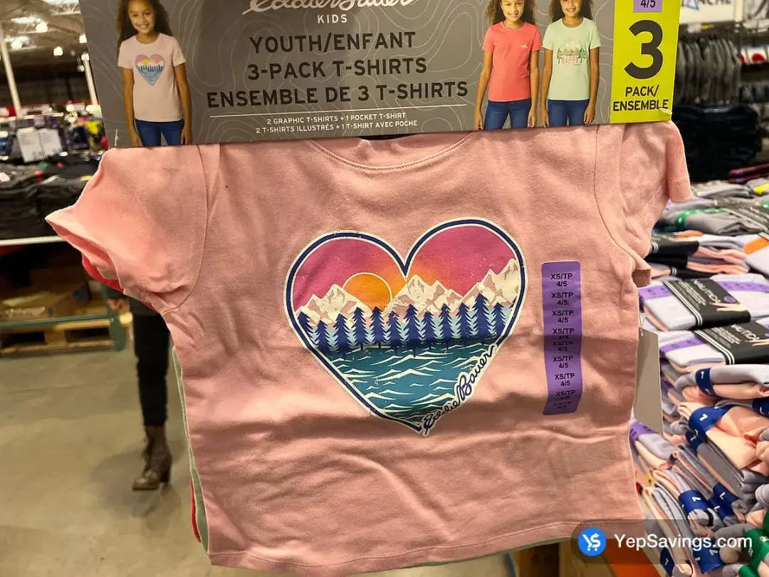 EDDIE BAUER 3PK TEE KIDS SIZES XS - XL - Costco Canada (ITM 1595847)
