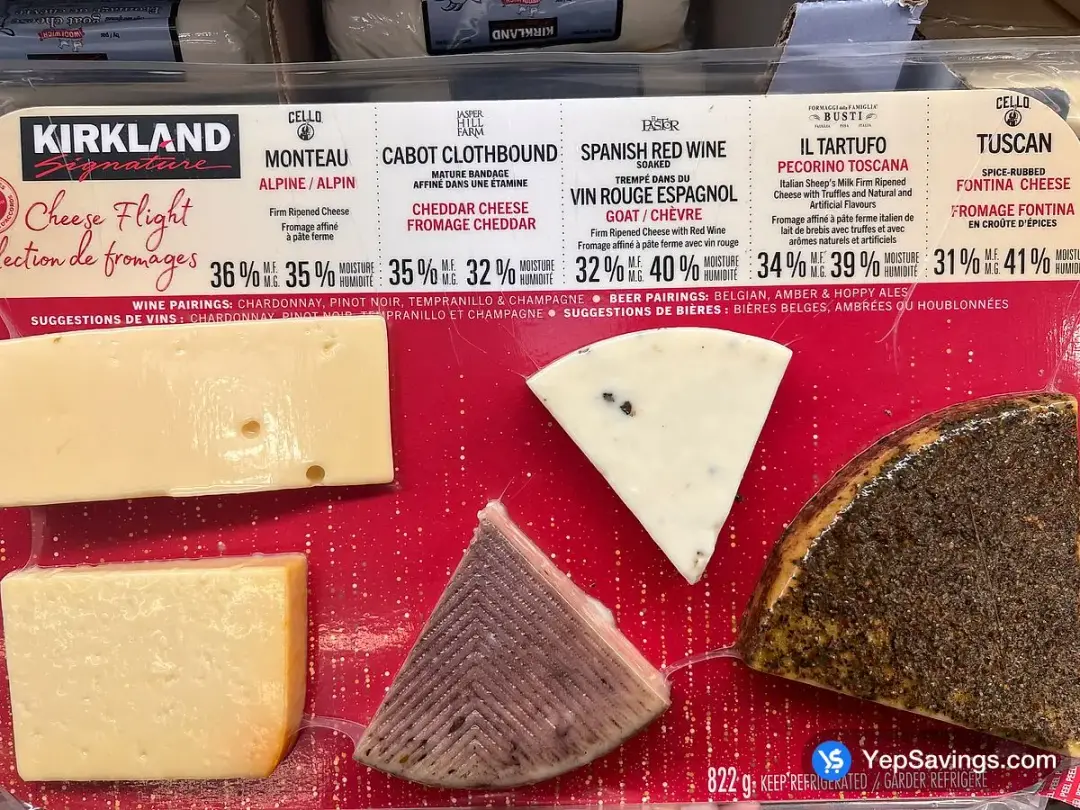 KIRKLAND SIGNATURE CHEESE FLIGHT 822 g - Costco Canada (ITM 1273361)