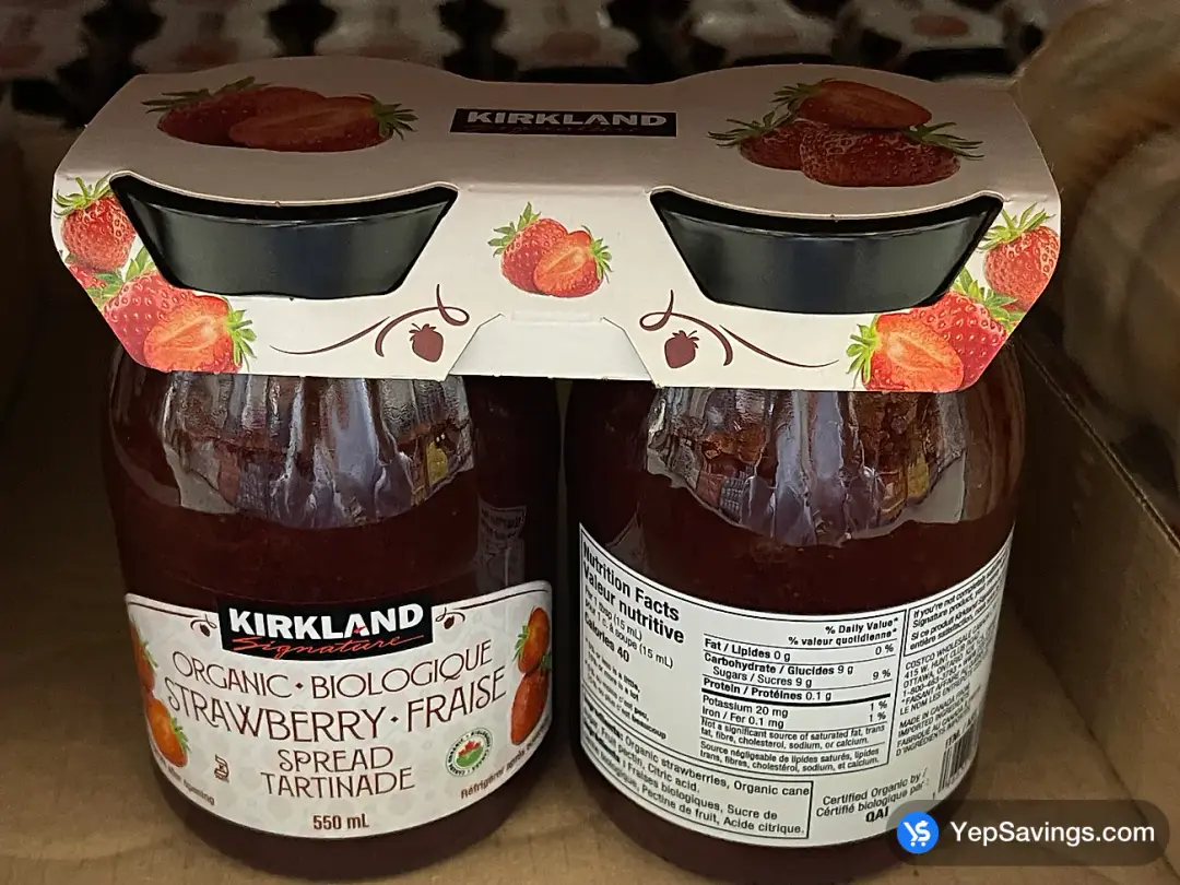 KIRKLAND SIGNATURE STRAWBERRY SPREAD 2 x 550 mL - Costco Canada (ITM 1975373)