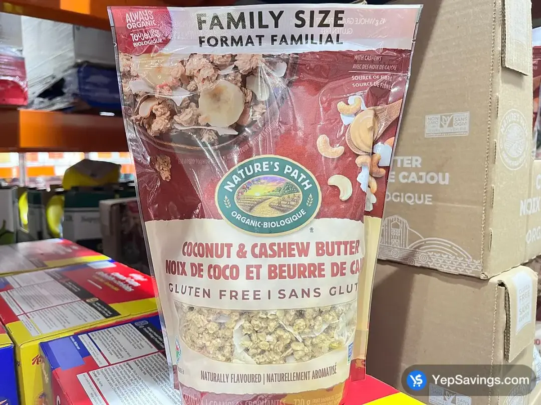 NATURE'S PATH COCONUT CASHEW GRANOLA 720 g - Costco Canada (ITM 1124423)