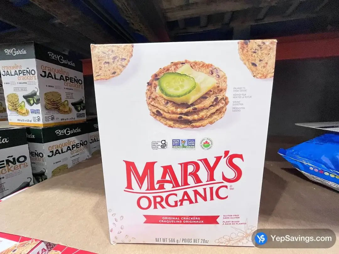MARY'S ORGANIC CRACKERS 566 g - Costco Canada (ITM 205208)