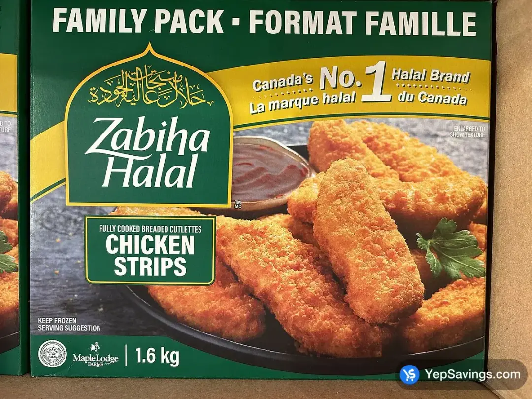 ZABIHA HALAL CHICKEN BREAST STRIPS 1.6kg - Costco Canada (ITM 3374315)
