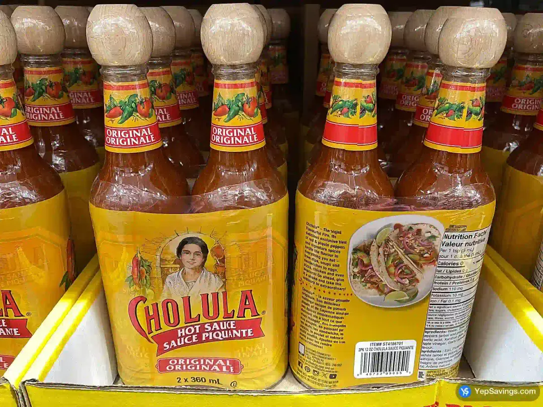 CHOLULA ORIGINAL HOT SAUCE 2 x 360 mL - Costco Canada (ITM 1979579)