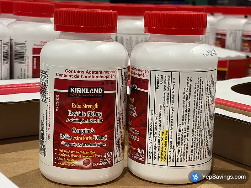Costco KIRKLAND SIGNATURE ACETAMINOPHEN 500MG 400 EASY TABS