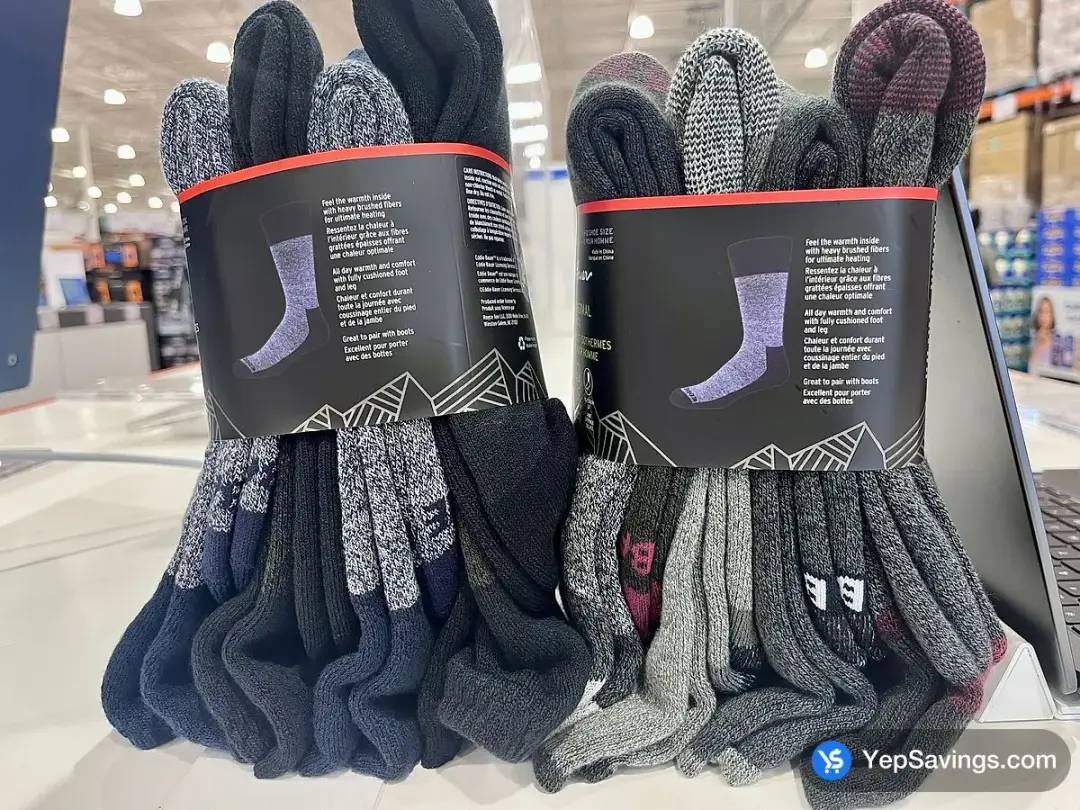 EDDIE BAUER THERMAL SOCKS 4PK MENS SIZES 6-12 - Costco Canada (ITM 1805717)