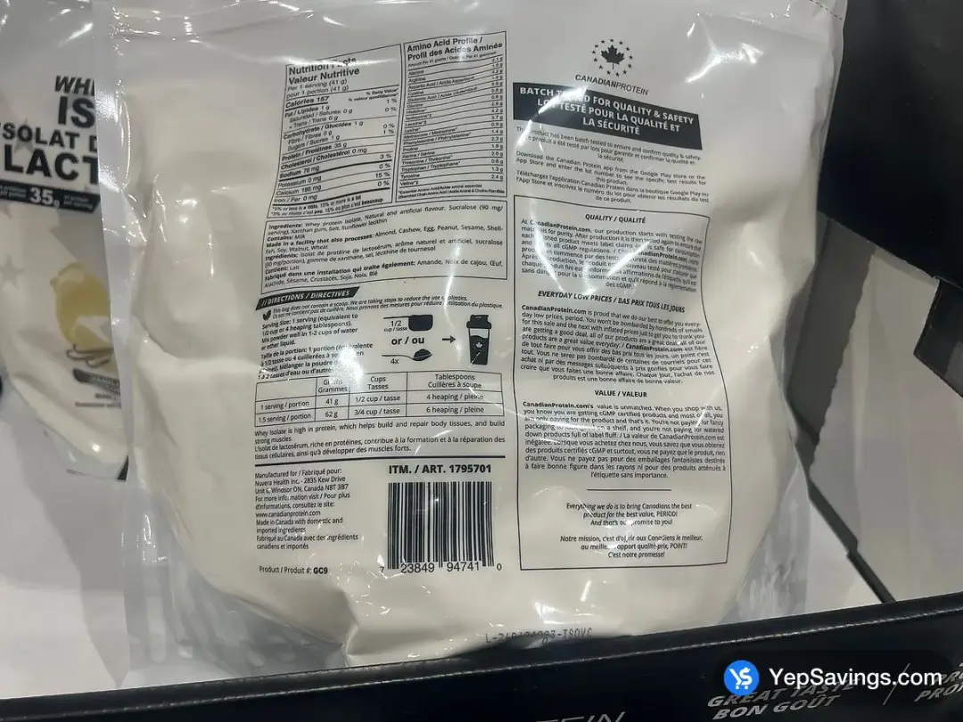 NO SUGAR VITALITY HIGH PROTEIN FIBRE 18 x 325 mL - Costco Canada (ITM 1775415)