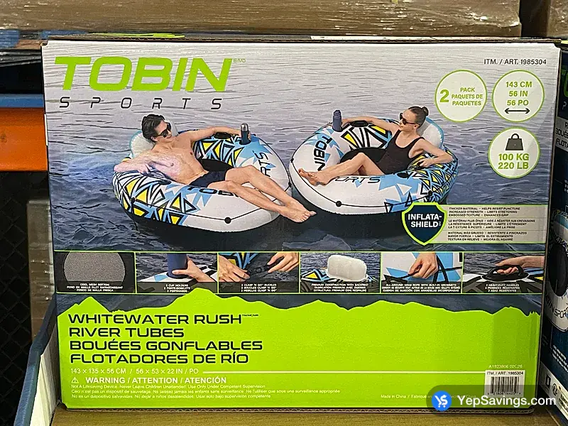Costco TOBIN SPORTS RUSH RIVER TUBE 2 PACK